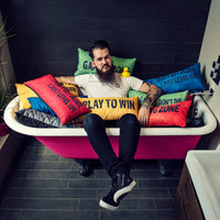 Gaming Cushion - Born To Game (Silver)